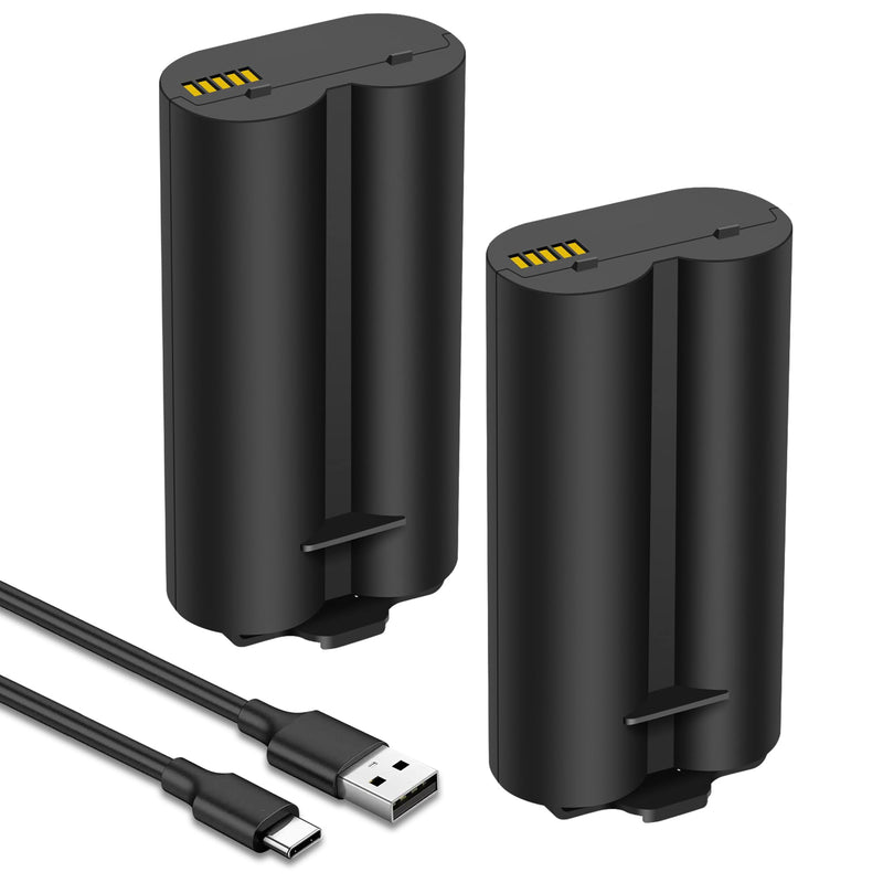 [AUSTRALIA] - 2-Pack 7000mah Battery Replacement for myQ Smart Garage Video Keypad Alarm System, Rechargeable Battery Compatible with MYQ 18650MH1-1S2P with USB-C Charging Cable, Li-ion 3.7V 25.9Wh 