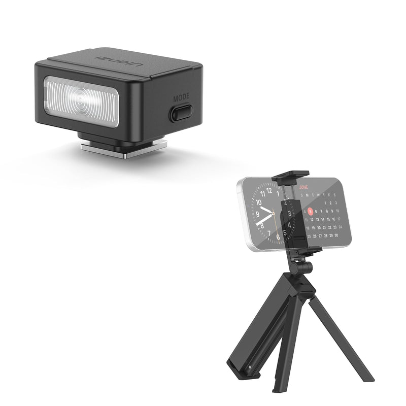 ULANZI SL01 Mini Flash and ULANZI SK-20 Airplane Phone Holder