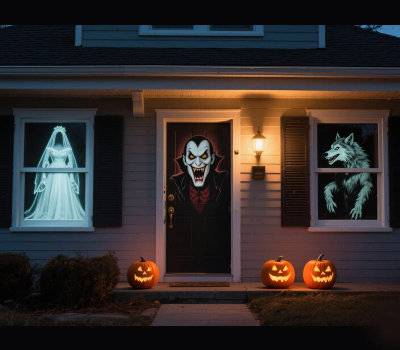 [AUSTRALIA] - Holographic Rear Projection Screen-with Mounting Hardware for Projecting Halloween Videos(5 ft x 9 ft) 