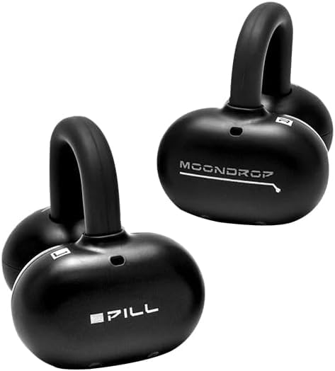 Moondrop Pill Open Ear Headphones OWS Hanging Earphones IPX4 Ear Clip Wireless Earbuds (Black) Black