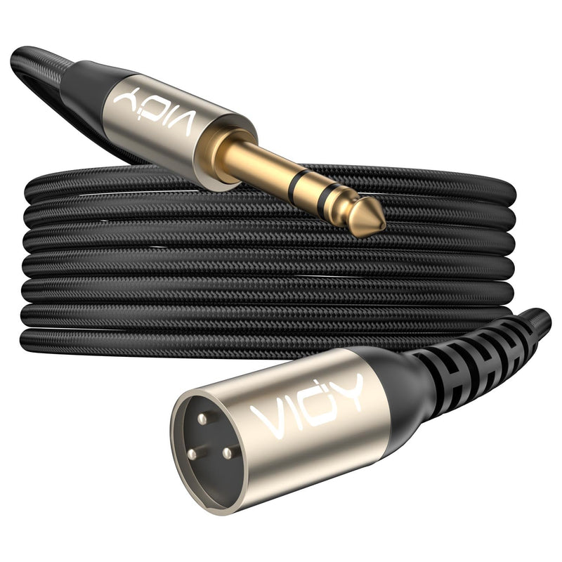 VIOY XLR to 6.35mm Cable 32.8 FT, 1/4 Inch TRS to XLR Male Balanced Microphone Cable for Mixers, Amplifiers, Speakers, Dynamic Microphones, CD Players, Electronic Piano, Karaoke Machines 32.8FT