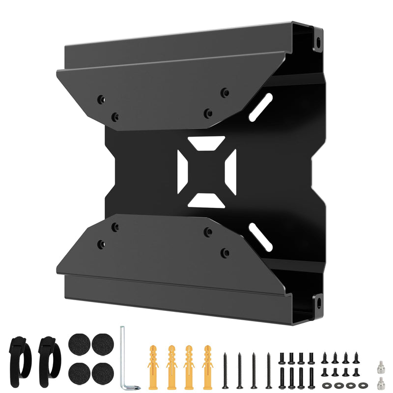 4-in-1 Mini PC VESA Mount for Lenovo ThinkCentre M600 M700 M710Q M715Q M720Q M73 M75Q M800Z M900 M910Q, Under Desk and Wall Mount & Attach to Monitor Arm Mount with Cable Straps for Ultra-Clean Setup