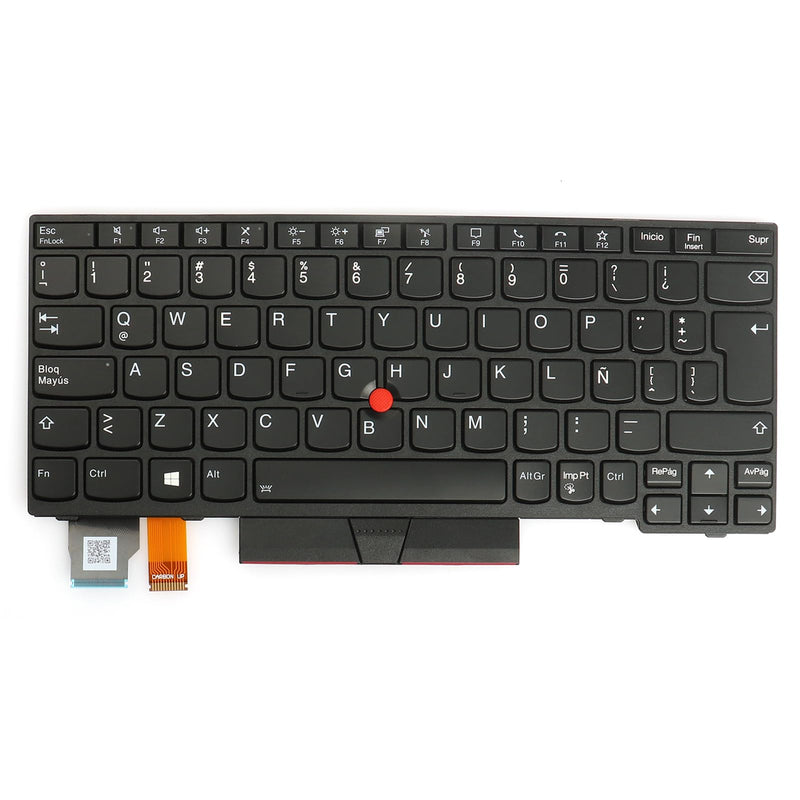 LeFix Latin Spanish Keyboard Backlit Replacement Keyboard Compatible with Lenovo Thinkpad X13 Gen 1，L13 Gen 2，L13 Yoga Gen 1 Laptop Notebook,Black Color