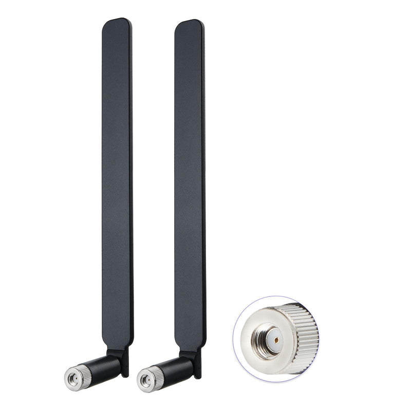 Superbat High Gain 12dBi Dual Band WiFi Antenna 2.4GHz/5GHz 5.8GHz Omnidirectional RP-SMA for Router, Wireless Access Point, Security Cameras (2 Pack) black