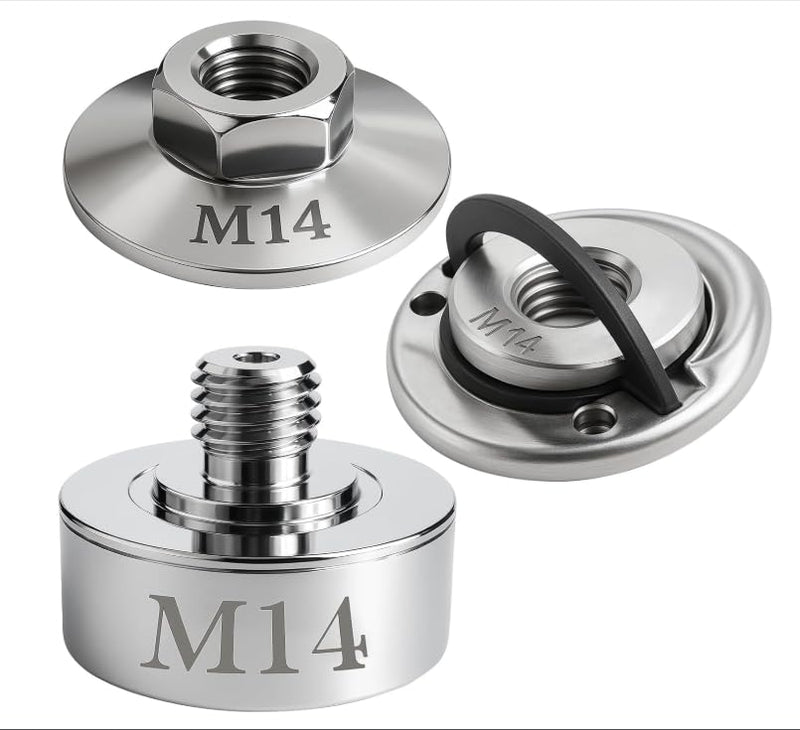 [AUSTRALIA] - Qivine 3Pcs Xlock Adapter to M14 Thread, Alloy Thread Xlock Adapter Kit, Angle Grinder Cutting Blade Adapters with Quick Change Nut Ultra-robust for Diamond Drill bits, Cutting Blades M14 for Europe 