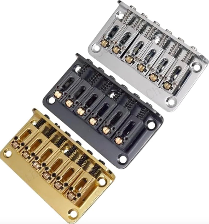 [AUSTRALIA] - 78MM Guitar Fixed Hardtail Bridge with Roller Saddles Fit Stratocaster Strat (Chrome) Chrome 