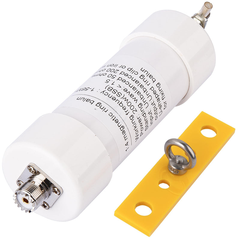 [AUSTRALIA] - 1:4 Balun Antenna 1-56MHz 200W HF Balun DIY Waterproof 50Ω‑200Ω for Winton Shortwave Antenna HAM Radio white 1:4 
