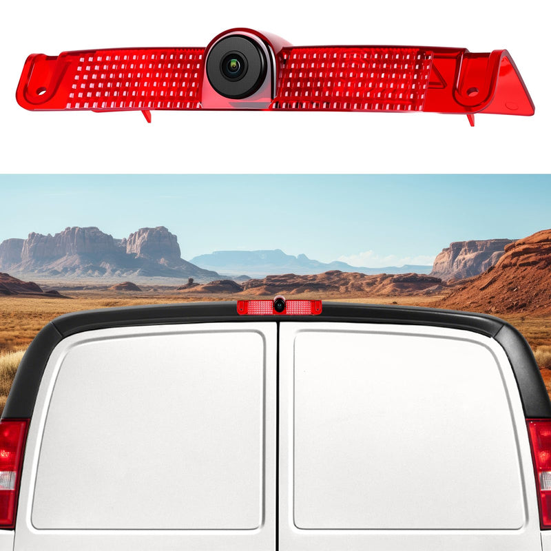 Back Up Rear View Camera for Chevrolet Chevy Express Van/GMC Savana Van 2003-2017 Parking Assist Reverse Camera AHD/CVBS Night Vision Wide Angle Waterproof Brake Light Roof Mount Cam