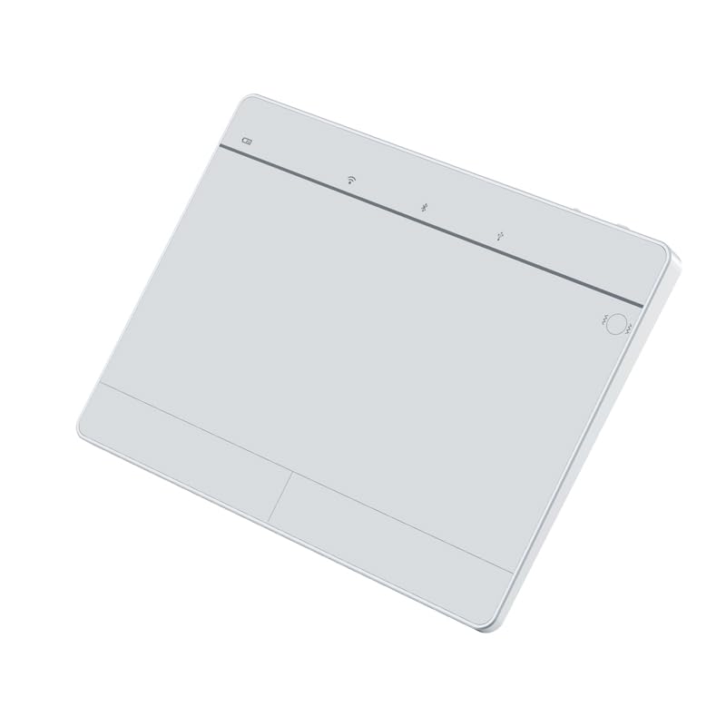 JOMAA Wired&2.4GWireless&Bluetooth Trackpad for Windows 10/11,Rechargeable Touchpad Mouse with Multi-Gesture Support for PC Laptop Computer (Silver) Silver