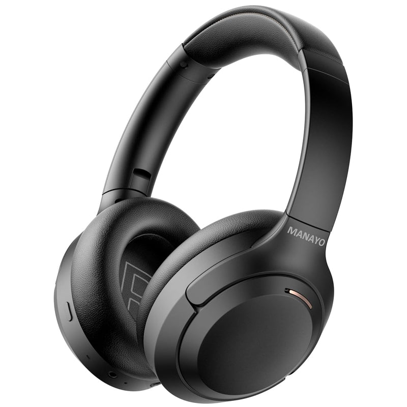 Active Noise Cancelling Headphones, Wireless Over-Ear Bluetooth, 160H Long ANC Playtime, Hi-Res Audio, Big Bass, Customize via an App, Transparency Mode,for Home Office Travel