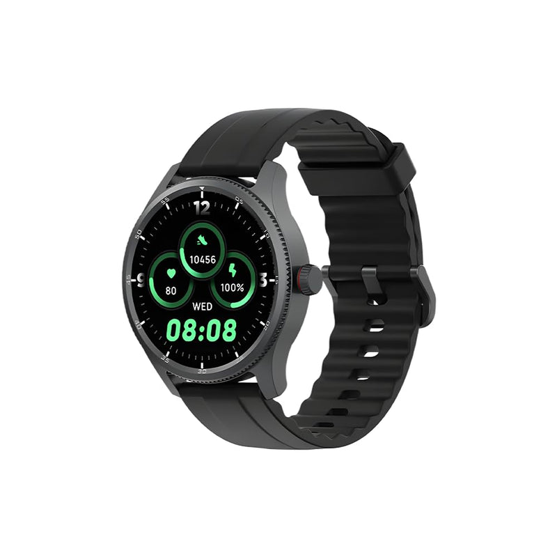 MOMAX Smart Watch for Men Women, 1.38" TFT Screen & Bluetooth Call, Fitness Tracker with 100+ Sports, Heart Rate, Health Monitor, Sleep Tracker, Music Control, IP68 Waterproof for Android/iOS Black