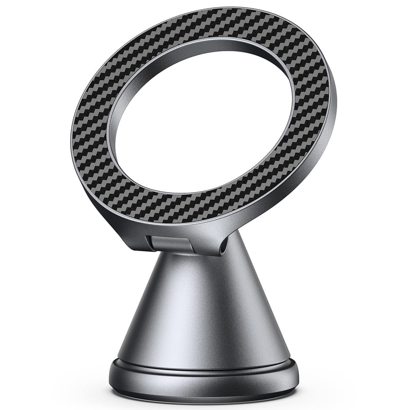 Detachable Magnetic Phone Holder for Car & Gym - All Aluminum Alloy Base Stays on Car Dashboard, Portable Phone Mount for iPhone 12/13/14/15/16/17 Series