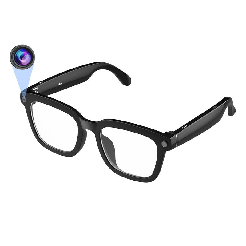 Al Smart Glasses ,1080p HD Camera with Music & Call Features, Ai Bluetooth Glasses for Remote Video Recording, Voice Control,with 32GB Storage for Travel, Sports, Outdoor Use (Anti-Blue Light Lens) Anti-Blue Light Lens