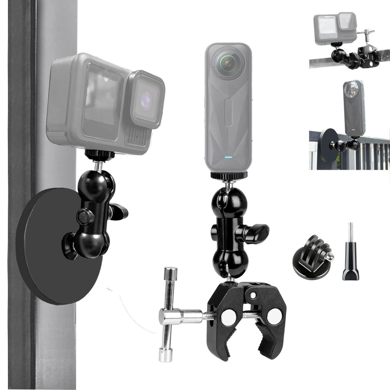 [AUSTRALIA] - Gurmoir Action Camera Motorcycle Mount Kit with Magnetic Base for Gopro Hero 13 12 11 10 9 8/DJI Osmo Action 6/5 pro/4/Insta360 X5/X4/3/Go Pro Mini/Max/Max 2 