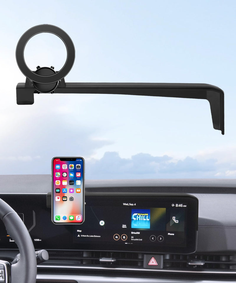 Car Phone Holder for Kia Carnival 2025 2026 Magsafe Mount Accessories | 12.3" Screen, Magnetic Cell Phone Mount Clip Compatible with iPhone, 3D fit Stable Dashboard GPS Navigation Bracket Stand for 2025-2026 Carnival