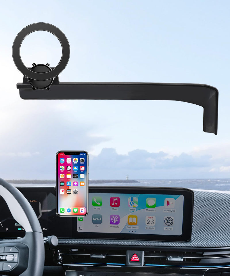 Car Phone Holder for Kia EV6 2025 2026 Accessories, 12.3-inch Screen | Magsafe Magnetic Cell Phone Mount Clip Compatible with iPhone, 3D fit Stable Dashboard GPS Navigation Bracket Cradle Stand 12.3-inch for 2025 2026 EV6
