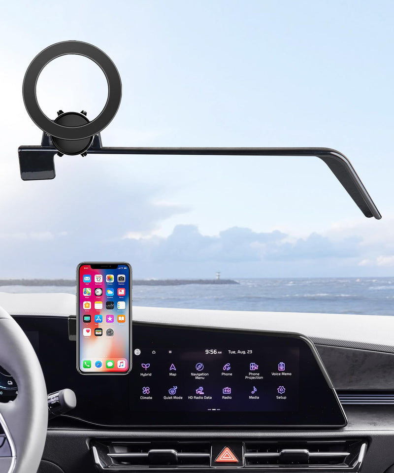 Car Phone Holder for Kia Niro / Niro EV / Hybrid 2023-2026, 8/10.25" Screen | Magsafe Accessories Magnetic Cell Phone Mount Clip Compatible with iPhone, 3D fit Stable Dashboard Navigation Bracket Stand