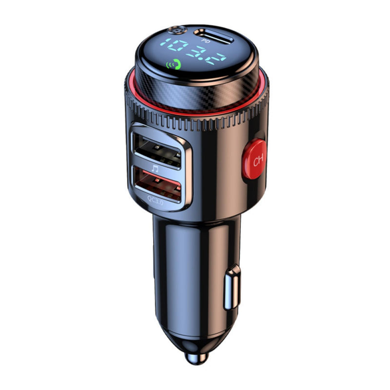 [AUSTRALIA] - Bluetooth Car Adapter, PD30W AUX Wireless Bluetooth FM Transmitter USB C & QC3.0 Dual Fast Charging Music Player HiFi Bass Sound for Hands-Free Calling USB Drive 