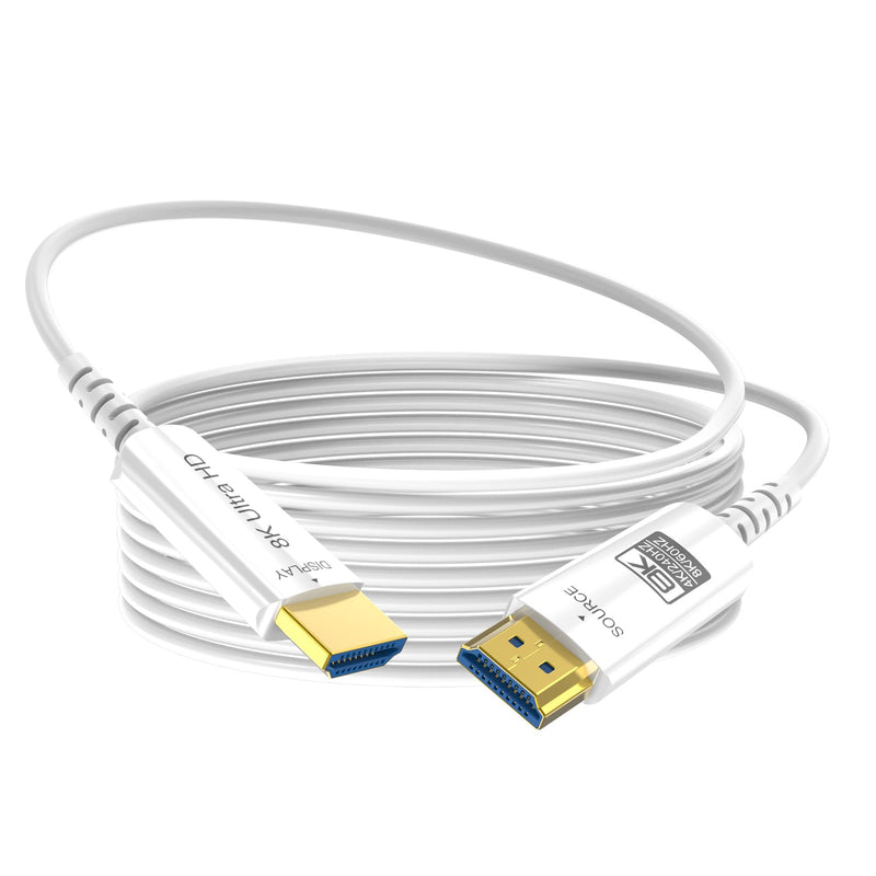 8K Fiber Optic HDMI Cable 100 FT, 8K@60Hz 4K@240Hz, Thin Extra Long HDMI Cable 48Gbps Ultra High Speed, Dynamic HDR, eARC, HDCP 2.2&2.3, 3D, Compatible for PS4/5/Xbox/TV/Laptop/Monitor 100 feet