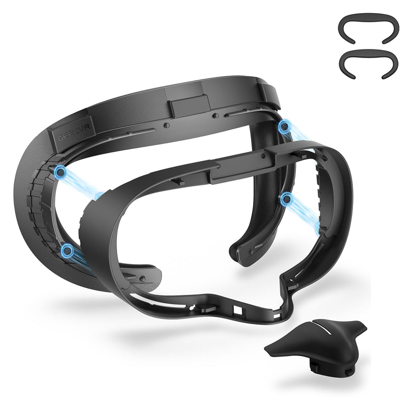 Modular Magnetic Mask for Meta Quest 3S – Quick-Swap PU & Fabric Face Pads