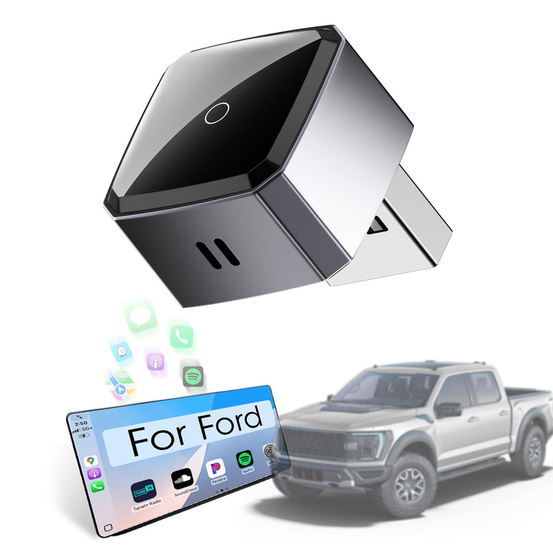 Wireless Carplay Adapter for iPhone, Convert Wired to Apple Carplay Wireless Adapter, Mini Size, Plug and Play, Connection Stable No Delay Car Play for Ford Specific Models