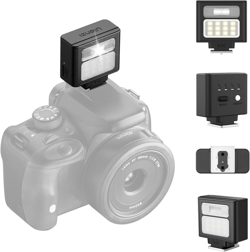 Ulanzi SL01 Mini Flash Speedlite with SL02 Camera Flash with Video Light