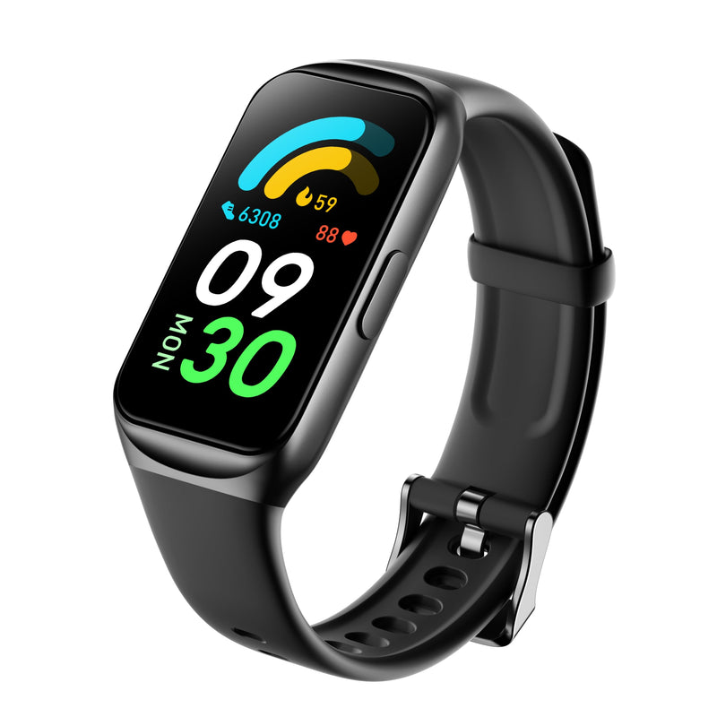 MEHRI Fitness Tracker - Smart Watch with 24/7 Heart Rate, Blood Pressure & Oxygen, Sleep & Stress Monitoring, IP68 Waterproof, Activity Tracker, Step Count, Calories, Distance & More (Black) Black