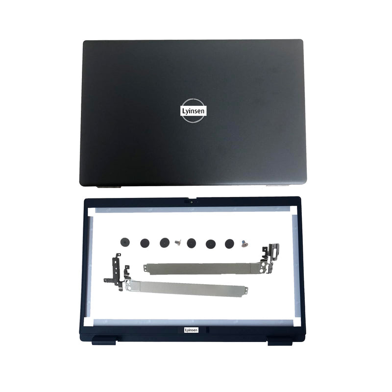 Replacement 15.6" Laptop LCD Cover Back Rear Top Lid with Bezel and Hinges for Dell Latitude 15 3520 E3520 017XCF 17XCF 0WXN5F WXN5F 0CDM80 CDM80 Black