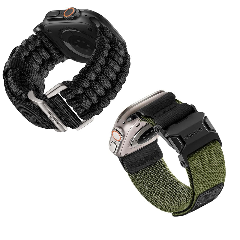 Bandletic Paracord Band and Nylon Mag Strap Compatible with Apple Watch