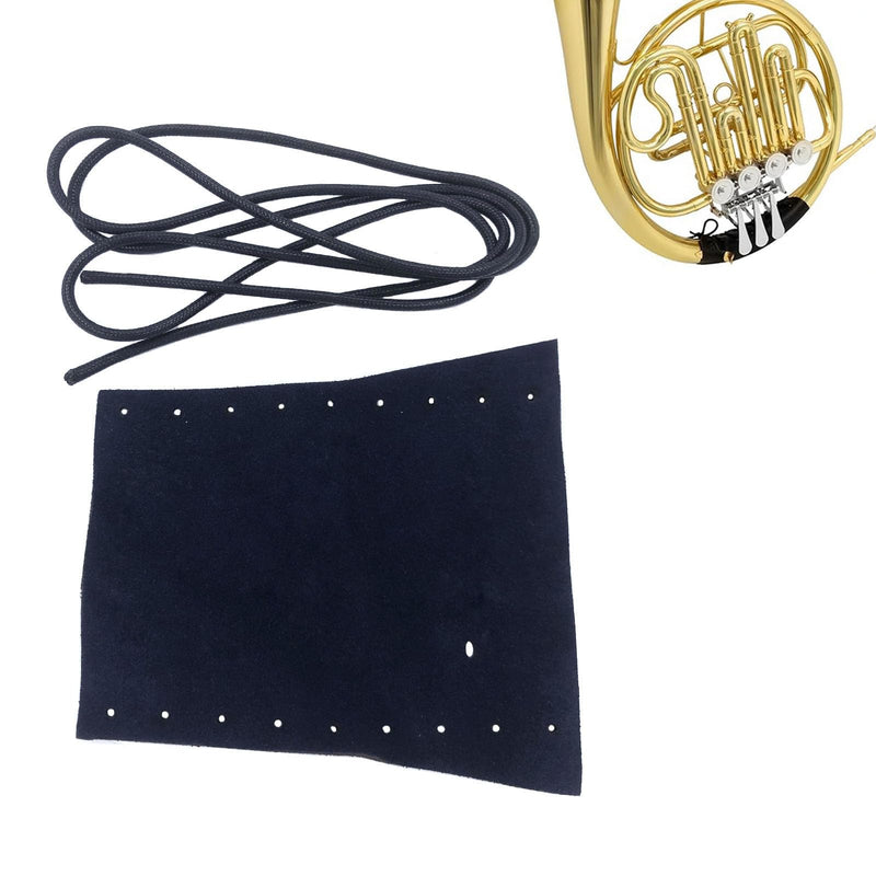 Genuine Leather French Horn Hand Guard Anti-skid DIY Rope Perforation Horn Guard Protector Accessories