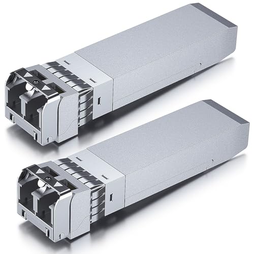 10Gtek 25G SFP28 SFP+ SR Transceiver, 25GBase-SR Duplex LC MMF Optical Module for Mellanox MMA2P00-AS, 850nm, DDM, up to 100m, Pack of 2 25G-SR: 100m x2