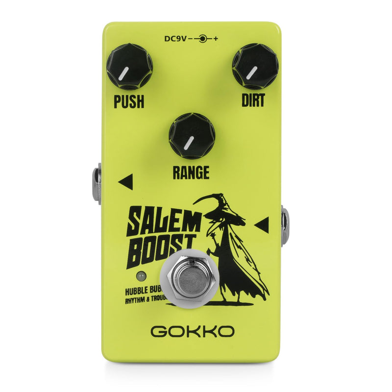 GK-60 Salem Guitar Effects Pedal – Treble Enhancer & Clean Gain for Electric Guitar – Vintage Rangemaster Style Overdrive Pedal