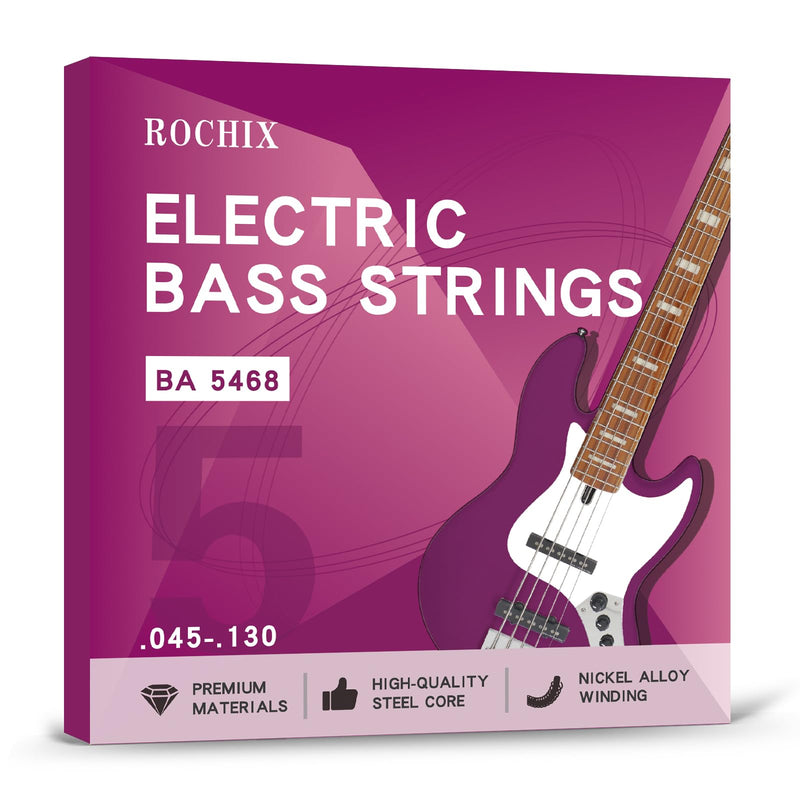 Professional 5-String Electric Bass Guitar Strings - BA 5468 Set | Steel Core with Nickel Alloy Winding | Premium Quality for Pro Players BA 5468 5-strings set