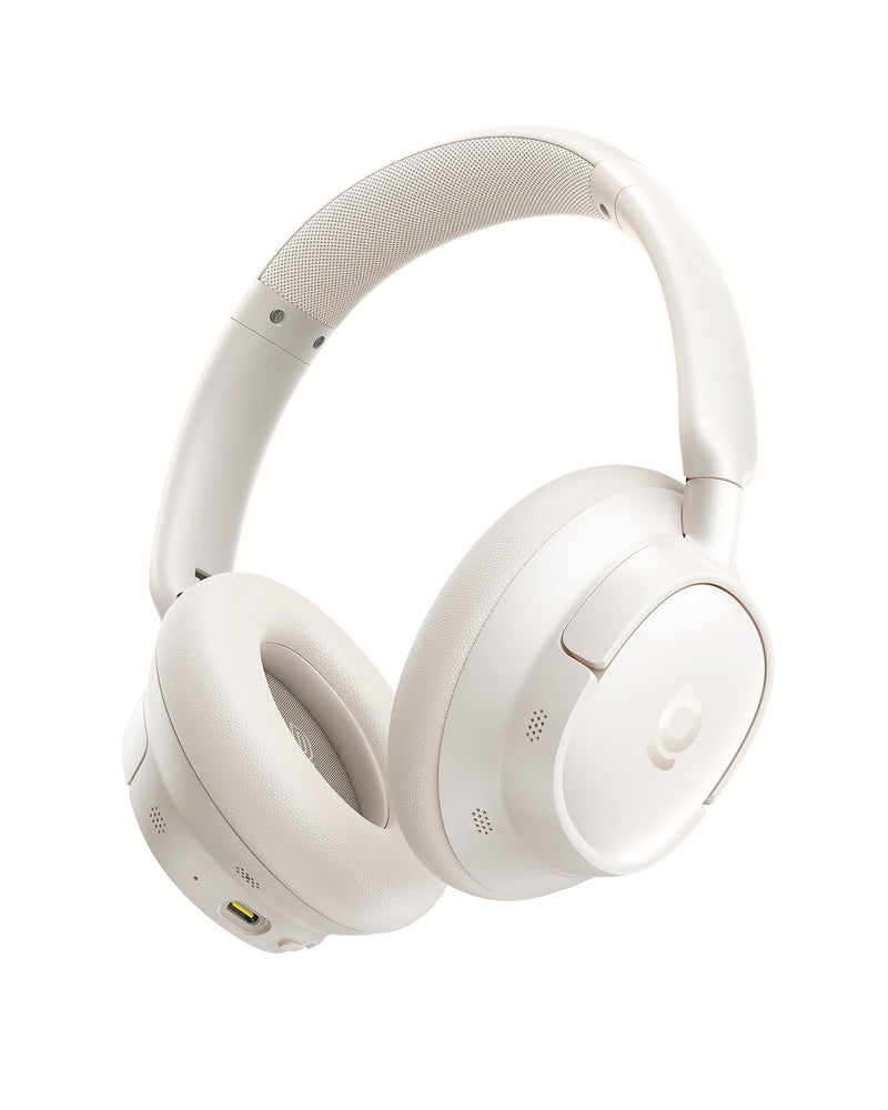 Baseus Bass BH1 NC Adaptive Active Noise Cancelling Headphones, Real-Time Adaptive Hybrid ANC, SuperBass 2.0, LDAC Hi-Res Sound, 80H Playtime, 5-Mic AI Clear Calls, Comfortable Fit, Bluetooth 6.0 Moon White