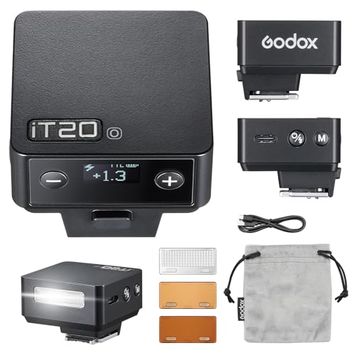 Godox iT20 O TTL Mini Flash - iT20O Camera Flash for Olympus Upgraded IM20 BLACK IT20-O