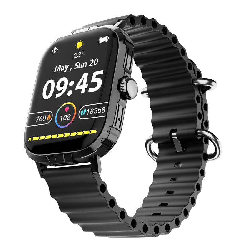 HyperGear FIT X2 Smartwatch + Fitness Tracker 2" Large IPS LCD Display, Heart Rate, Blood Oxygen, Sleep Quality & More, 100+ Exercise Modes, GPS Route Mapping & Strength Training Programs