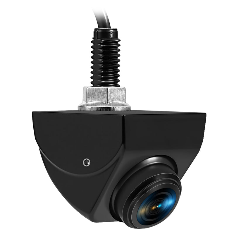Backup Camera with Switchable Front View - AHD 1080P Metal Camera | 170° wide-angle view, super clear night vision, IP69 waterproof metal housing, fits cars, trucks, SUVs and vans. Deep black