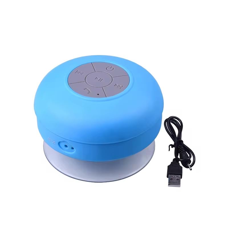 [AUSTRALIA] - IPX4 Waterproof Bluetooth Shower Speaker, Portable Wireless Speaker with Suction Cup, Blue 