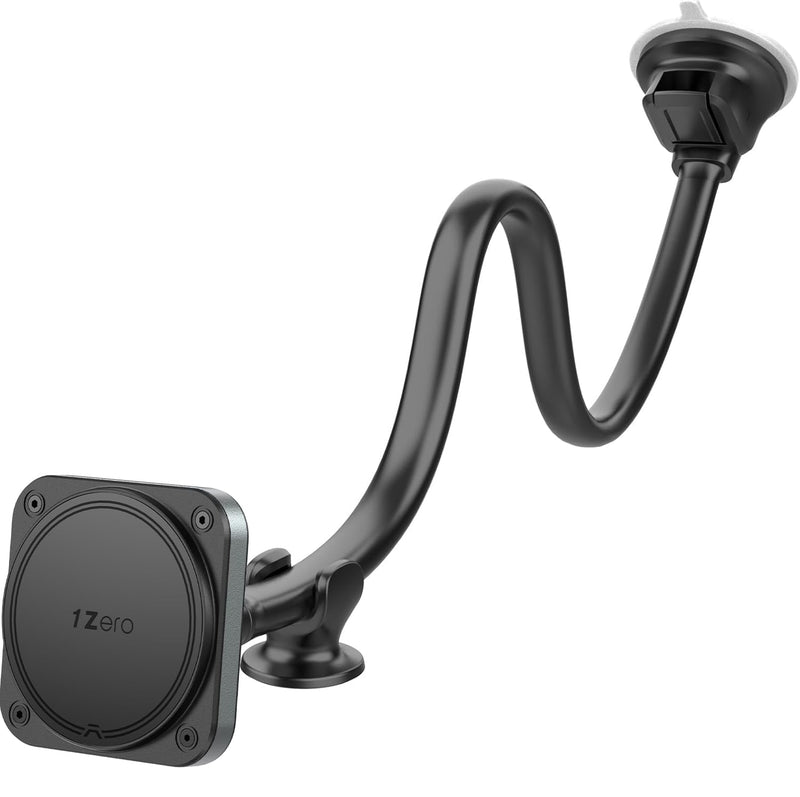 1Zero for Magsafe Car Phone Mount 14-Inch Gooseneck Long Arm Extension | Universal Windshield Dashboard Industrial-Strength Suction Cup Car Phone Holder with Strong Magnets (Upgraded for Magsafe) 2026 Upgraded for Magsafe