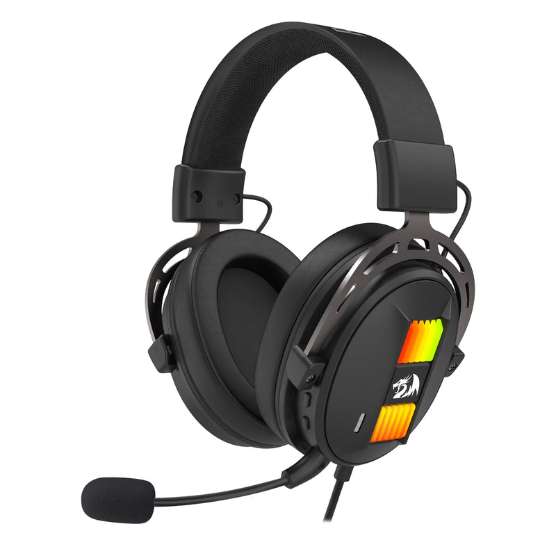 Redragon H375 Wired Gaming Headset, 53mm Drivers 7.1 Surround Sound, Detachable Noise Cancelling Mic, USB Computer Headset with RGB, Lightweight Design for PC/Laptop/PS4 | 53mm Driver, Removable Noise Cancelling Microphone, Lightweight Design, Compatib...