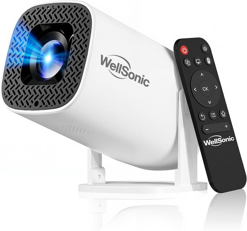 [AUSTRALIA] - Mini Projector with Wifi and Bluetooth, Build-in Android 14, Portable Projector Outdoor&Ceiling Use, Auto Keystonet&270°Rotatable, 200 Ansi, 4k Home Thearter Movie Projector for HDMI USB 