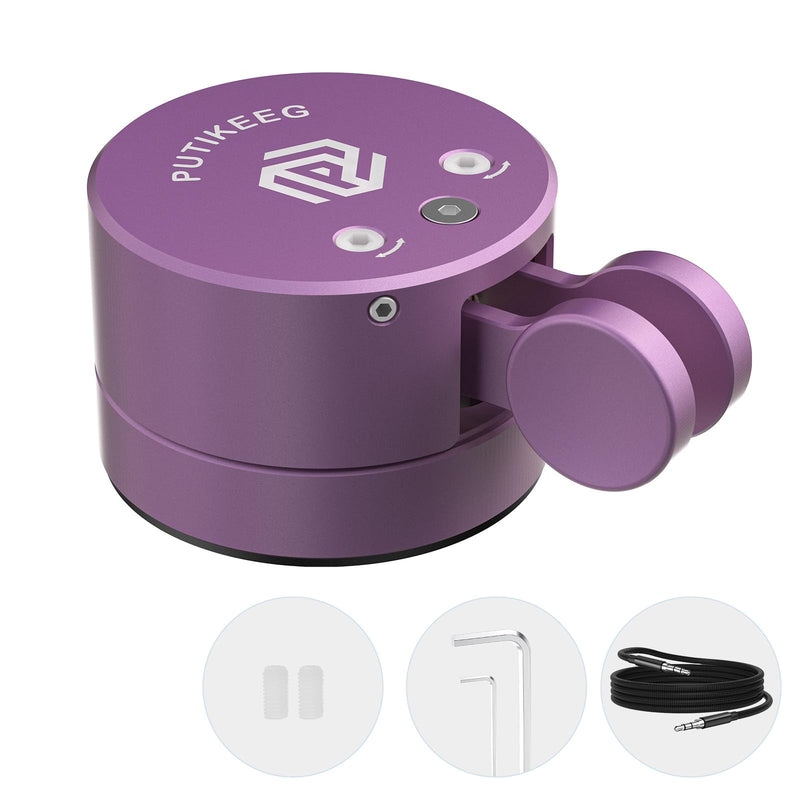 Putikeeg Mini Morse Code Key - CW Dual Paddle with Magnetic Base, Magnetic Return Paddles Morse Lambic Key for Amateur Ham Radio (Silver) (Purple) Purple
