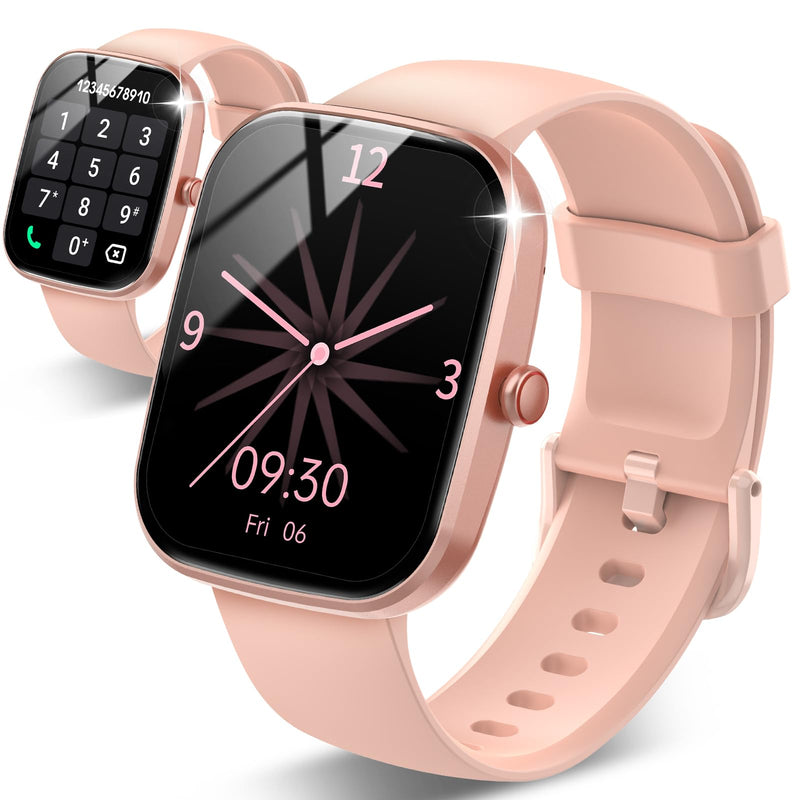 Csasan Smart Watch for Men Women(Answer/Make Call), 1.91" HD Screen Smartwatch Heart Rate/Sleep/Steps Monitor, Pink