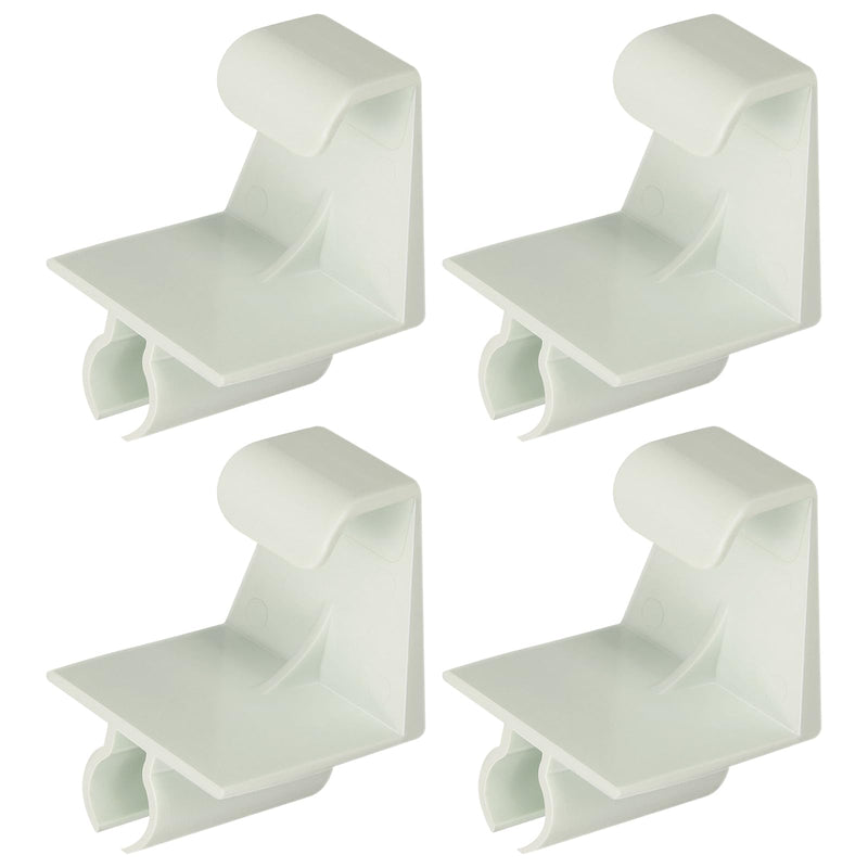 [AUSTRALIA] - HV Shutter Holdback Clips, Heavy Duty Hurricane Storm Accordion Shutters Hardware Window Locking Clip, Accordion Hurricane Window Clips Suitable for 1/2" Accordion Shutter Track, 4 Pack(White) 