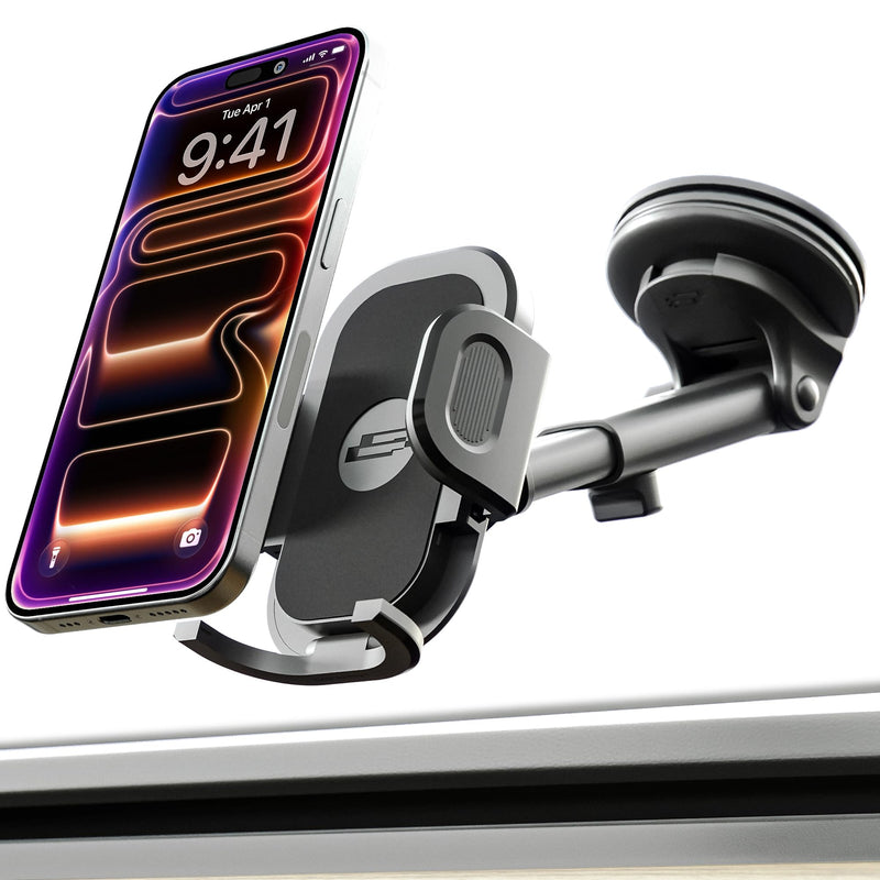 Bracketron TripGrip 2.0 Car Phone Holder, Dash & Window, Suction Cup, 360° | TripGrip 2.0 suction cup car phone mount with one-hand operation and secure mounting for iPhone, Samsung, and GPS devices