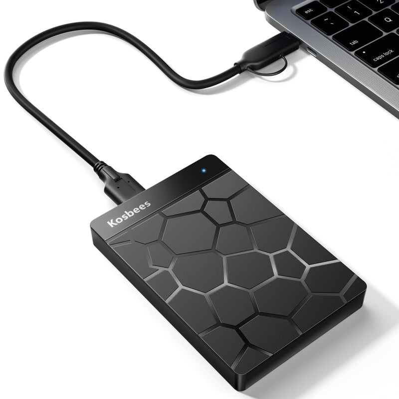 500 GB External Hard Drives,Portable Hard Drive for Windows,Ultra Slim External HDD Store Compatible with PC, MAC,Laptop,PS4, Xbox one, Xbox 360;Plug and Play Ready 500 GB BLACK