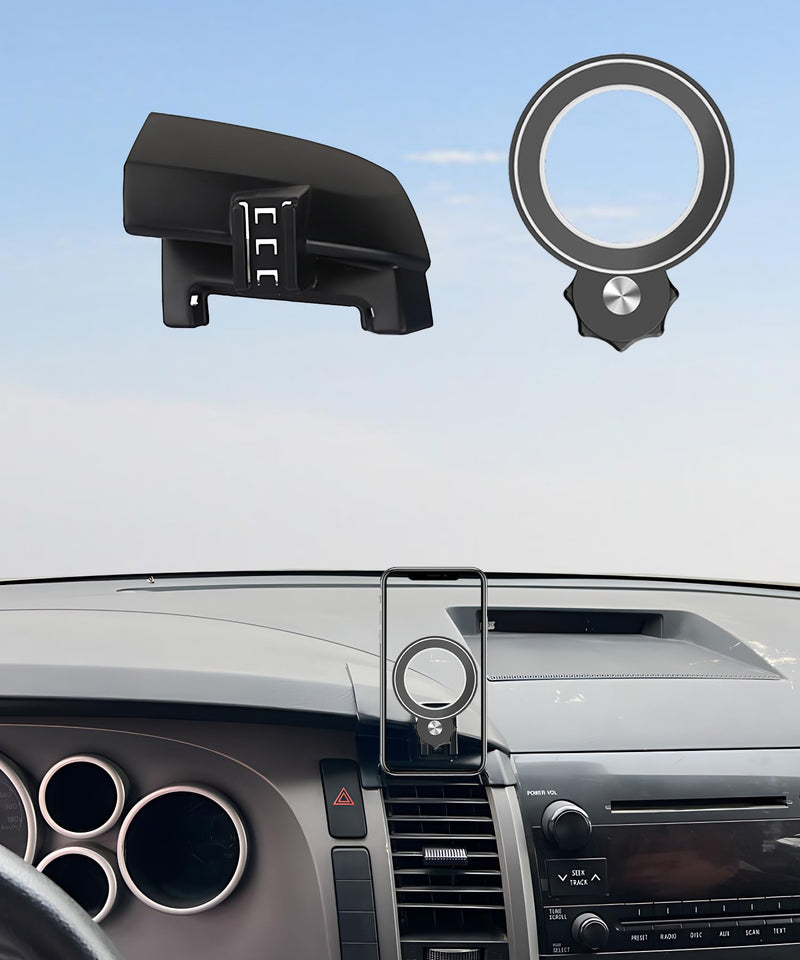 Car Phone Holder for Toyota Tundra 2007-2013 /Sequoia 2008-2017 Accessories Compatible with MagSafe Hands-Free 360° Rotation Adjustable Cell Phone Mount Does Not Affect Air Vent