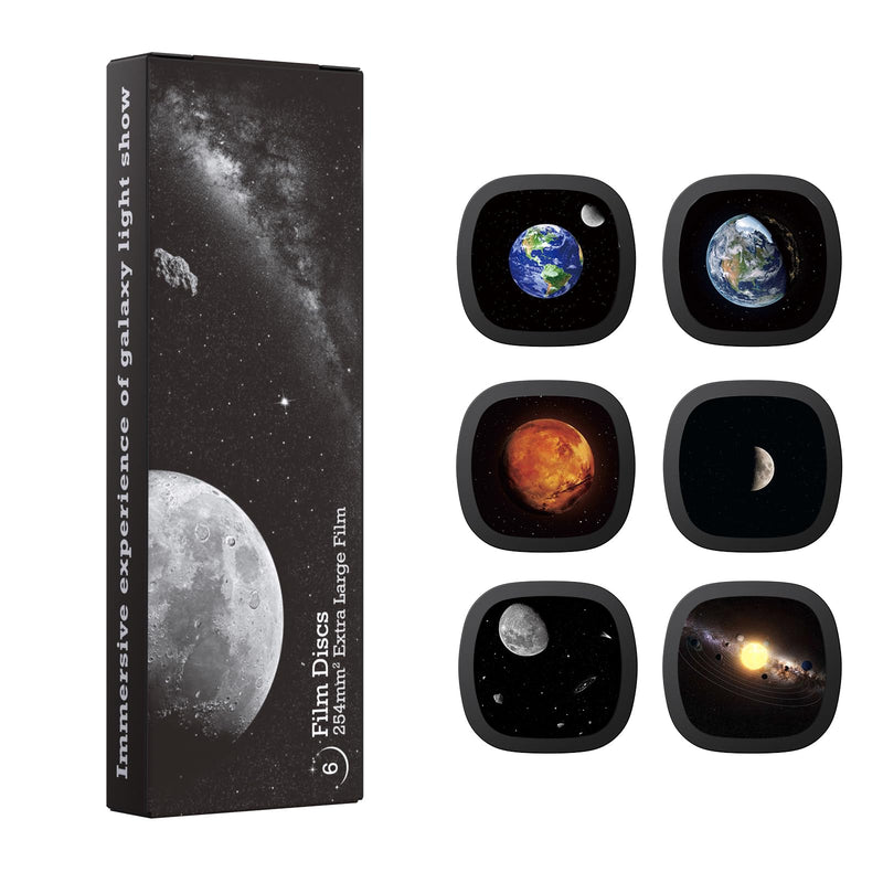 [AUSTRALIA] - Galaxy Projector Disc – Ultra HD Projector Slide, Compatible Galaxy Projectors and Model SKE-TKQ01 & BL-DQY02 Projectors – 6 Disc Set Moon 