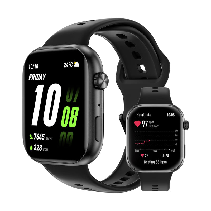 HONOR Choice Watch 2i, 1.85 inch AMOLED, Bluetooth Calling Smart Watch, 14 Days Battery Life, Compatible with Android and iOS, Heart Rate Monitor Smartwatch, IP68, Black