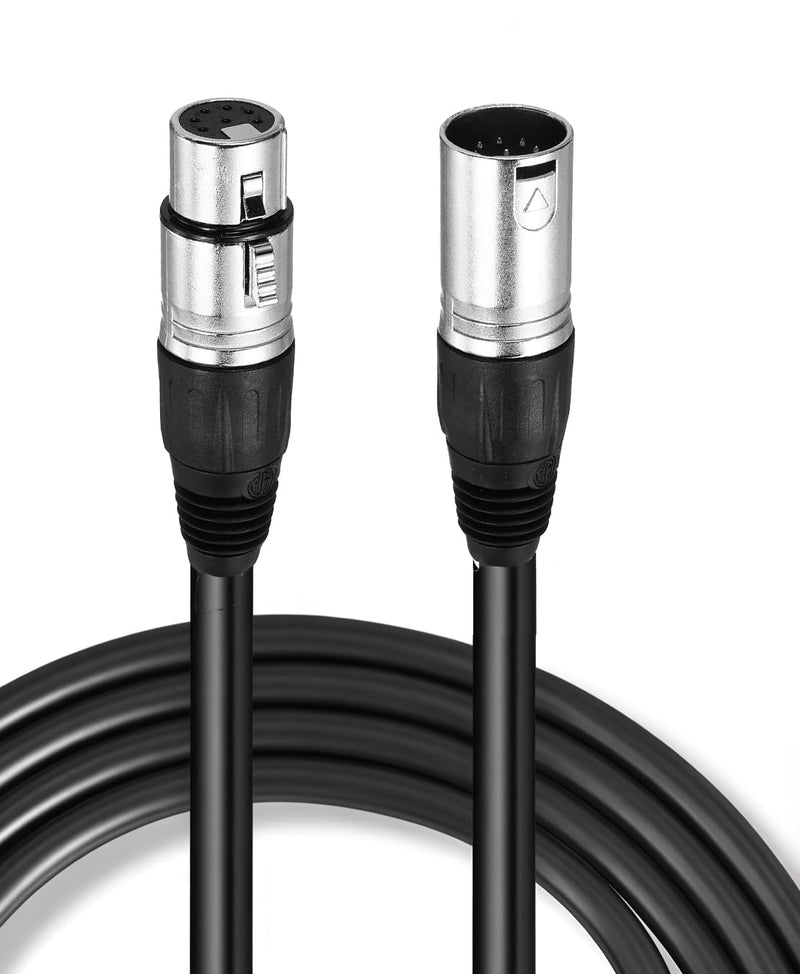 7 Pin XLR Male to Female Cable, 9.84FT Balanced Audio Extension Cord, Straight Plug XLR Connector for Sound Equipment, Mixer, Studio Recording Use 9.84 ft